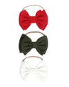 Koolgil Baby Girl'S 5 Inches Soft Double Bow-Knot Nylon Headband Toddler Headdress For Photography Party Festivals (3-Red Army G