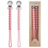 Pacifier Clips Baby Girls - Moribox Paci Clip Soothe Baby Binky Holder For Shower Birthday Gift 2 Pack