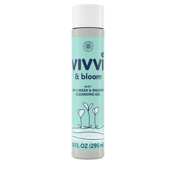 Vivvi & Bloom Gentle 2-In-1 Baby Wash & Shampoo Cleansing Gel, Leaves Sensitive Skin Feeling Healthy & Moisturized, Tear-Free, F