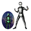 Cupohus [New Update Halloween Costume Glow In Dark, Compatible For Skeleton Costume Bodysuit Jumpsuit - Black And White Hallowee