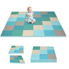 Costzon Toddler Foam Play Mat, Foldable Baby Crawling Mats 58-Inch Square Soft Non Skid Baby Daycare Floor Mat, Thicken Waterpro