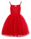 Lyxiof Toddler Tutu Dress Baby Girls Tulle Sleeveless Princess Party Sundress Red 18 Months