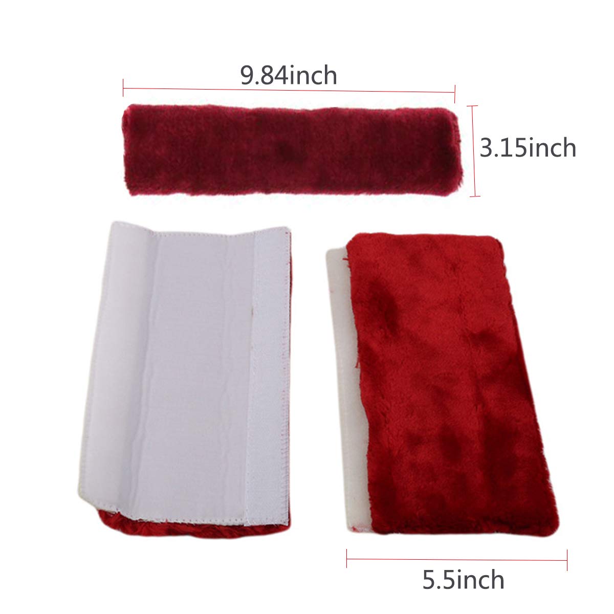 Ohhmnkk 4 Pack Car Seat Belt Pads Shoulder Cover Baby Safety Belt Protector With Adjustable Soft Plush Shoulder Strap Protect Ne