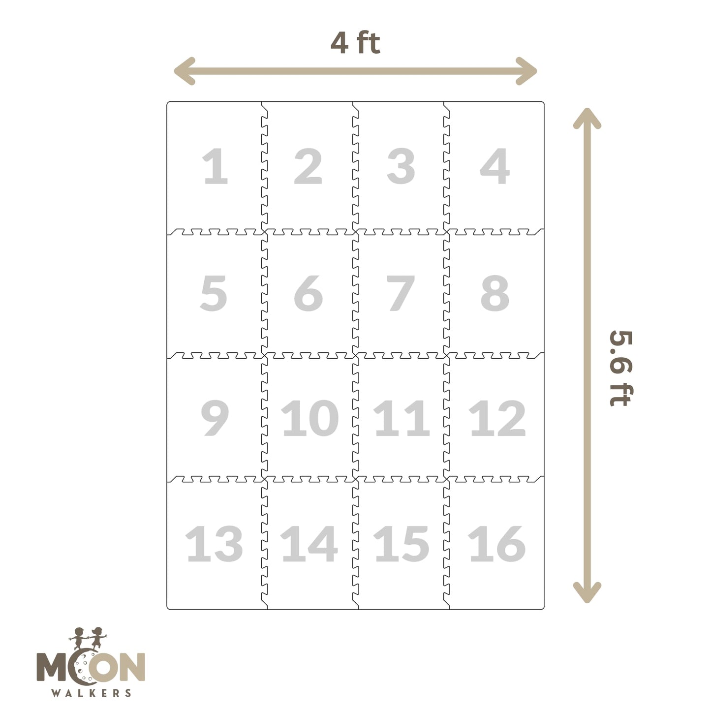 Premium Soft Foam Play Mat For Baby, 5.6 X 4 Ft, Easy To Clean - The Perfect Modern Foam Playmat Fits Nicely With Your Kids Play