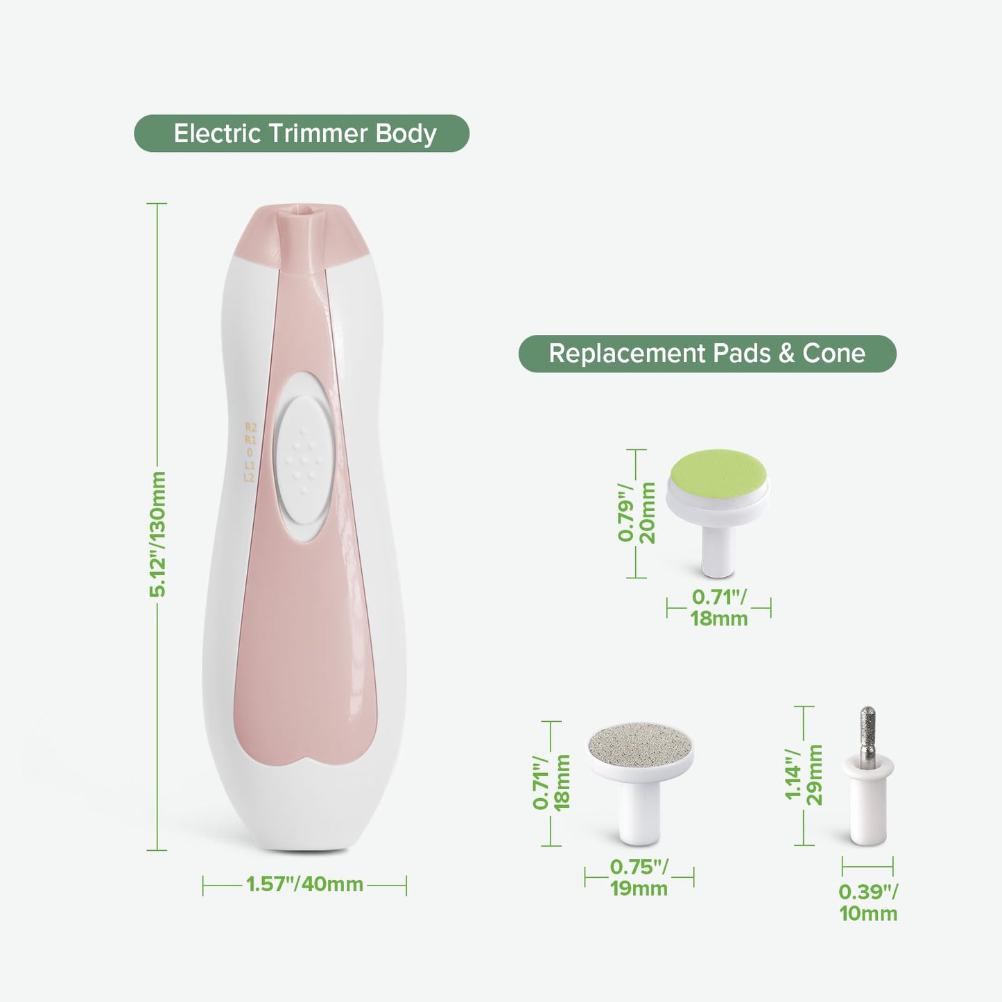 Haakaa Baby Nail Trimmer Electric Baby Nail Clippers Kit For Newborn, Toddler Or Adults Fingernails And Toenails Care, Baby Nail