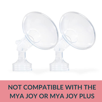 Ameda Mya Breast Pump Replacement Flanges 28Mm, Comfort Fit Angled Flange, 2 Count (1 Pair) | Discontinued | Not Compatible With