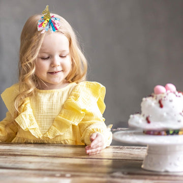 Birthday Hair Clips For Baby Girls - 2Pc Curly Ribbon With Gold Number Bow Hair Clips For 3Rd Birthday Baby Bow Party Decoration