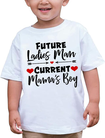Toddler Boy Valentine'S Day T Shirt Cute Lover Boy Shirt Kids Funny Letter Print Valentine'S Day Shirts Tops (4-5T, White3)