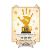 Worlds Best Dad Trophy from Baby Handprint Keepsake, DIY Best Dad Ever Hands Down Sign Trophy #1 Dad Fathers Day Kid Handprint