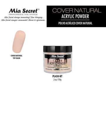 Mia Secret Professional Nail System Cover Acrylic Powder New Item 2020 ! (2Oz Cover Natural)