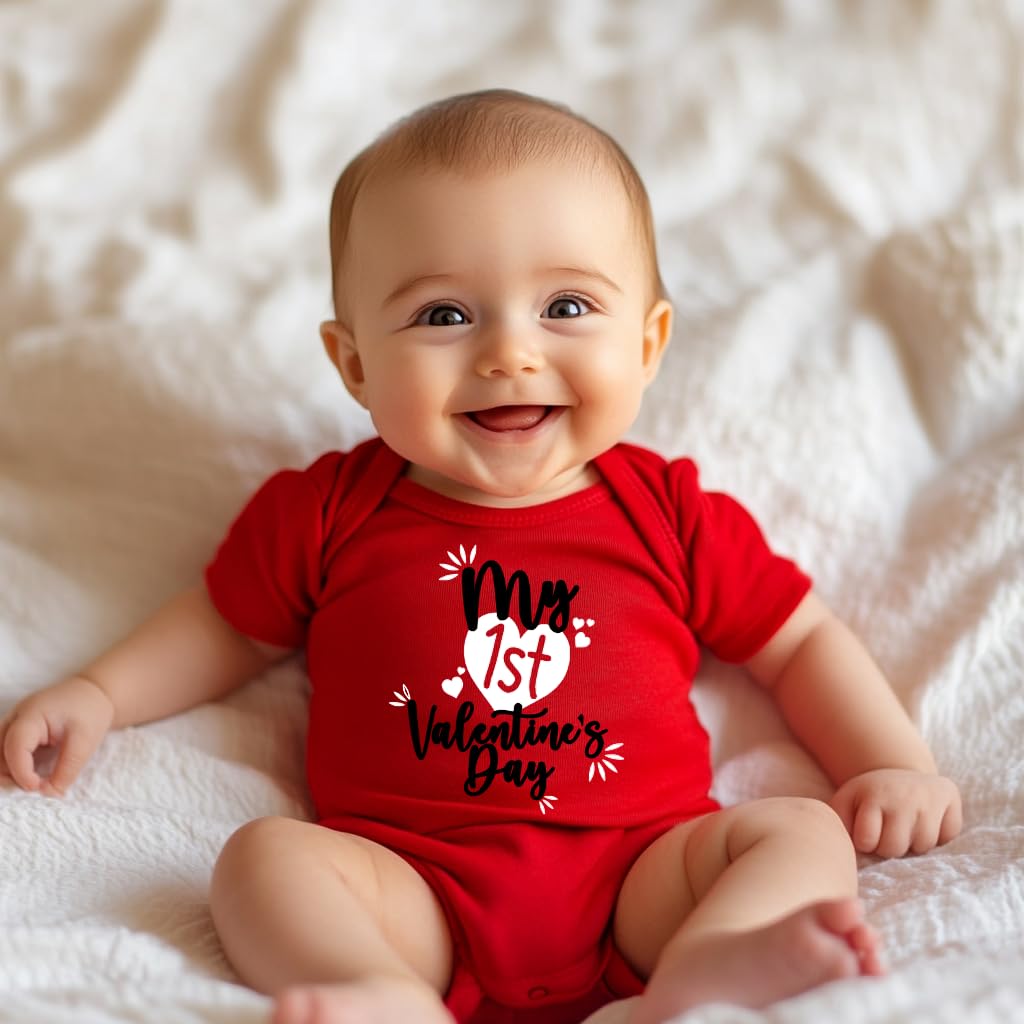 Cheerilulu My 1St Valentine Day Newborn Baby Boys Bodysuits Girls Unisex Cute Funny Infant Romper 0-6 Months