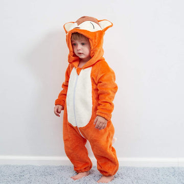 Qzerplay Unisex Kids Baby Fox Halloween Costumes Cartoon Outfit Hooded Homewear 90
