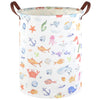 Fxocshe Marine Animal Kids Waterproof Foldable Laundry Basket,Fish Hamper,Nursery Hamper,Baby Storage Baskets For Boy Room,Gift