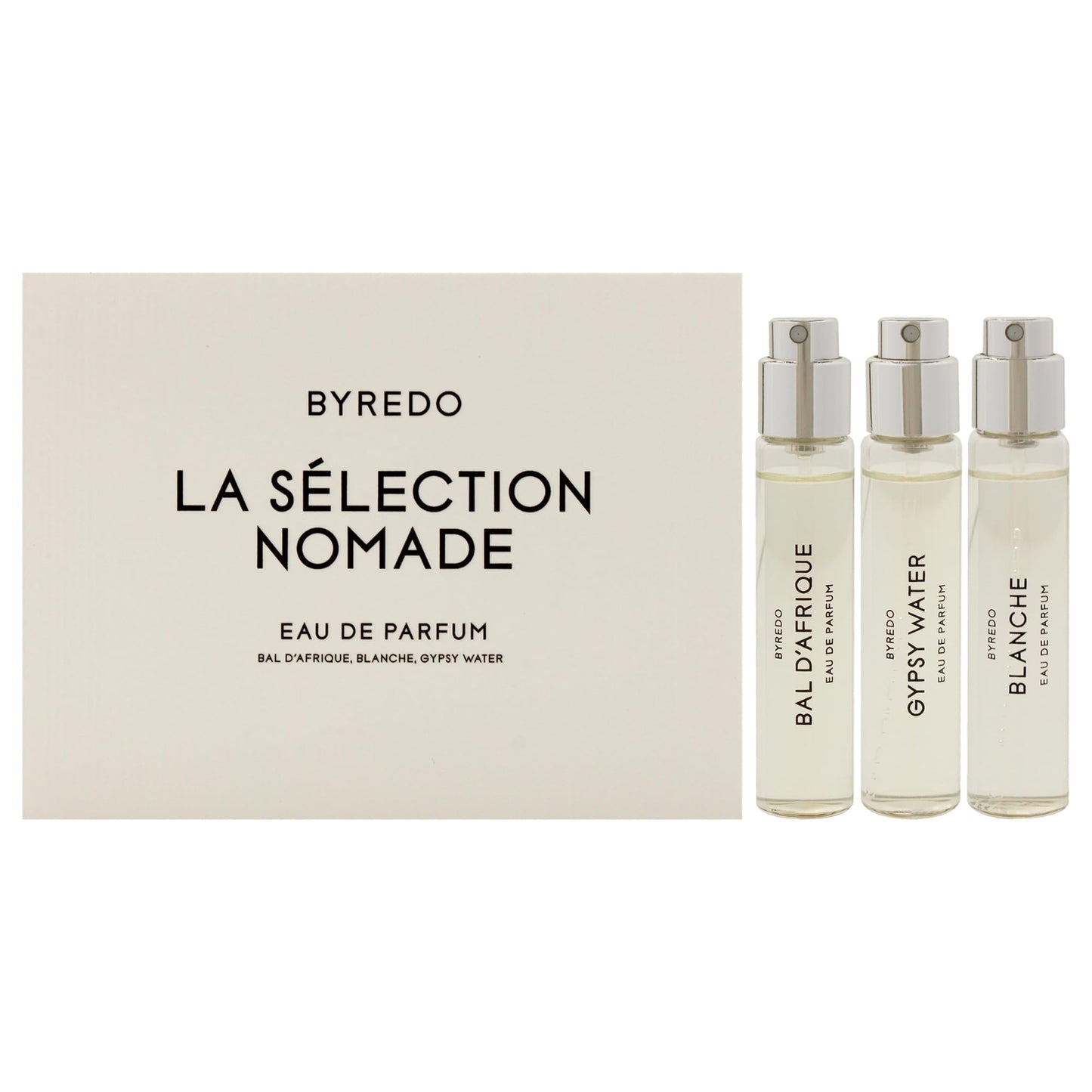 La Selection Nomade Set By Byredo For Unisex - 3 Pc Mini Gift Set 0.4Oz Bal D Afrique Edp Spray, 0.4Oz Blanche Edp Spray, 0.4Oz