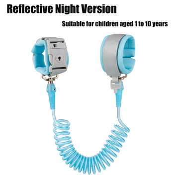 Pandaear Anti Lost Wrist Link, Toddler Harness Walking Leash Safety Child Wristband Leashes For Babies Kids -Blue