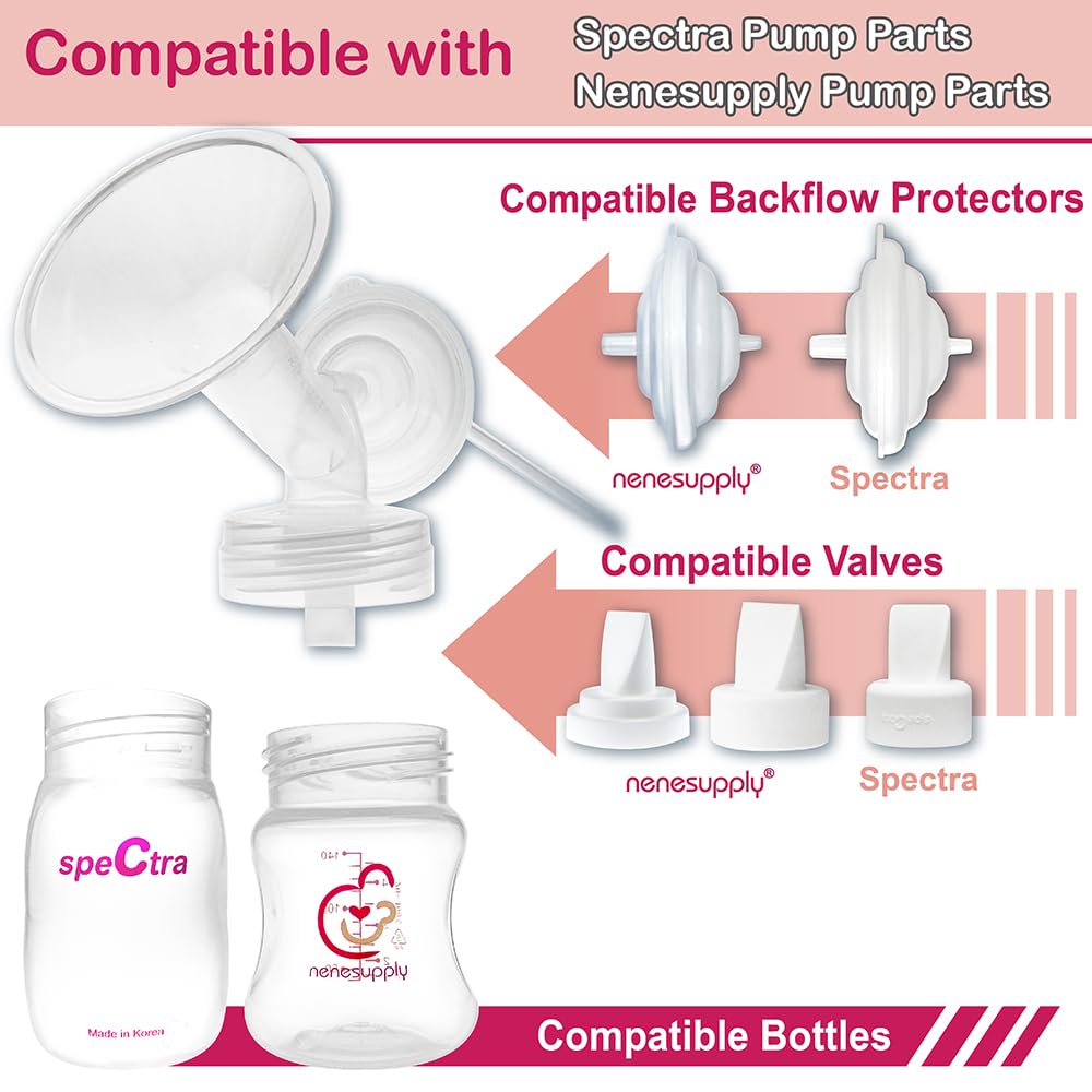 Nenesupply 27Mm Flange And Duckbil Valves Compatible With Spectra S1 Spectra S2 Breastpump Replacement To Spectra Pump Parts And