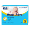 Dynarex Hugs-of-Love Diapers Size 2 (12-18 lb) Baby Diapers - High Absorbency, Leak Protection, Soft Comfort, 152 Diapers per Ca