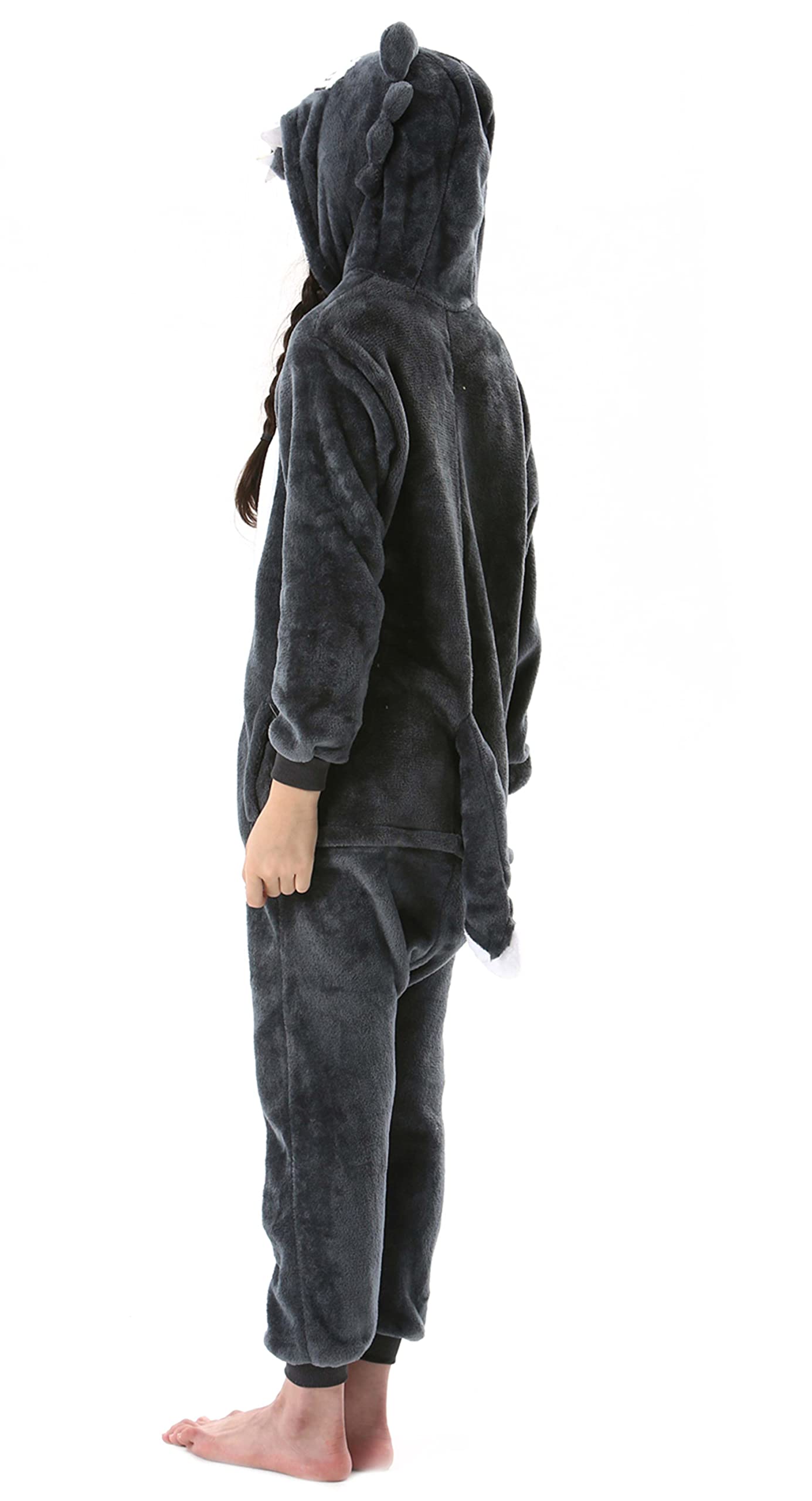 Atoz Onesie For Kids, Animal Pajamas Halloween Cosplay Costume For Girls Boys, Wolf 4-5T