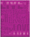 Mcs Embossed Live Laugh Love 100-Pocket 4X6 Photo Album, Bright Purple