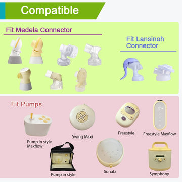 Pumpmom 21Mm Breast Pump Shields Flanges For Medela, Replace Flange Compatible With Medela Breast Pumps Personalfit, Freestyle,