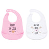 Hudson Baby Unisex Baby Silicone Bibs, Gold Heart, One Size