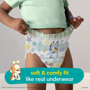 Pampers Training Pants - Easy Ups Boys & Girls Bluey - Size 3T-4T, 66 Count, Children'S Potty Underwear (Packaging May Vary)