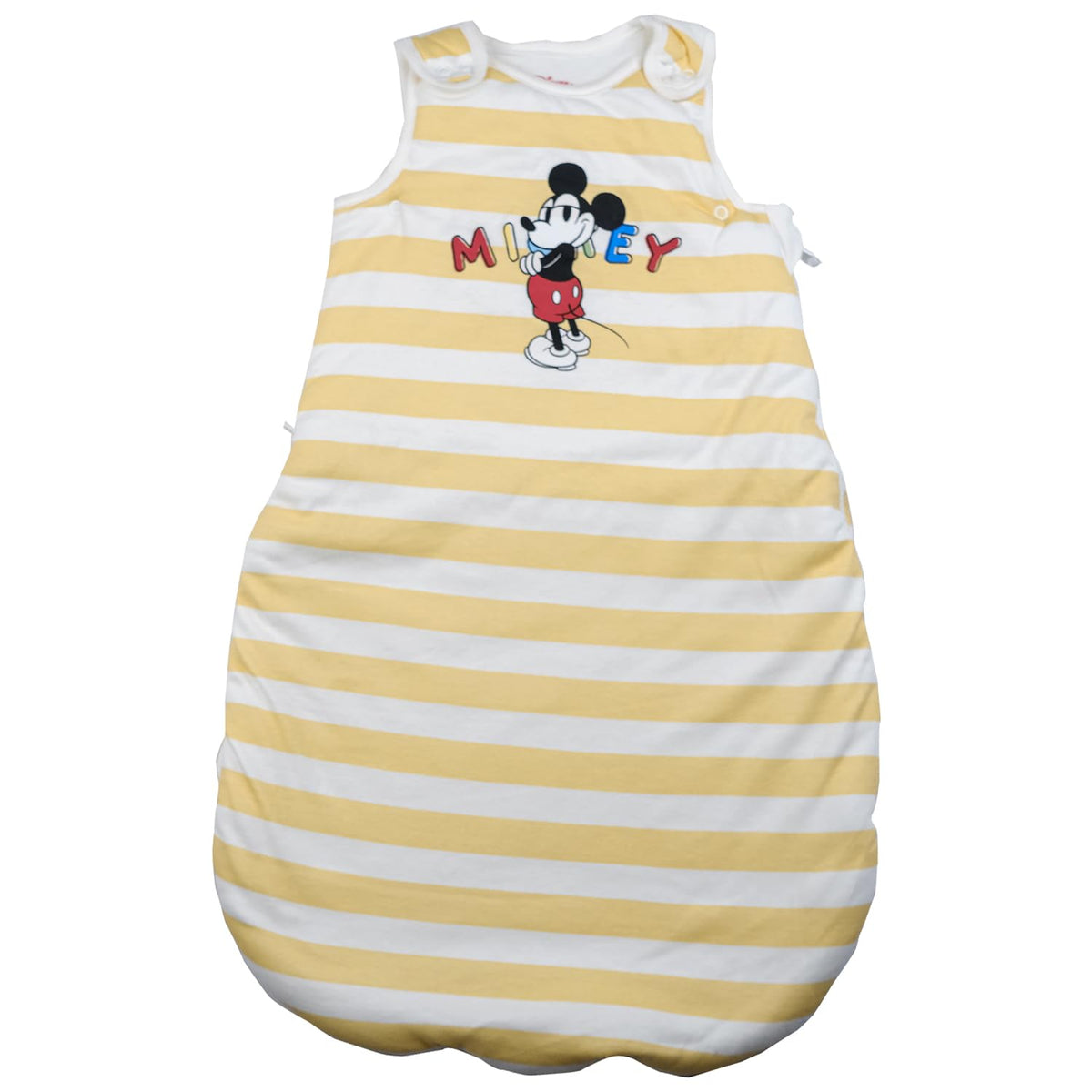 Little Peaches Pure Cotton Baby Sleeping Sack Bag, Inverted Zipper, Snap Button, Inner Padded, Yellow, Tog 2.5, 06 Months