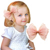 Pink Hair Bows For Girls Cute Sweet Tulle Alligator Hair Accessories First Communion Hair Clips For Baby Teen Women School Daily