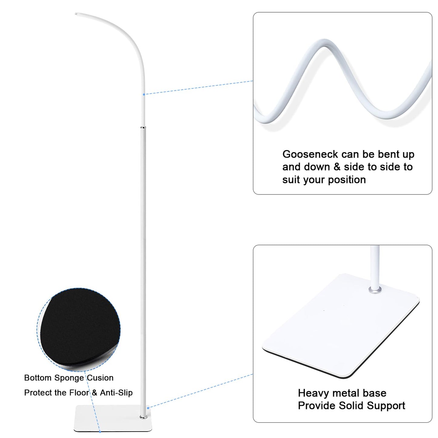 Aoztsun 67 Inch Adjustable Height Baby Monitor Floor Stand Holder For Infant Optics Dxr-8 Pro,Eufy Hellobaby Hb65/Hb66/Hb248,Anm