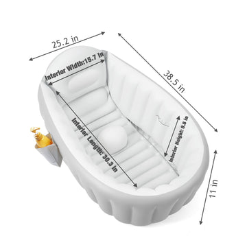 Pandaear Inflatable Baby Bathtub Toddler Tub For Shower, Collapsible Portable Bathtub For Kids, Baby Bath Tub 6-12 Months, Trave
