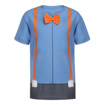 Blippi Boys Roleplay T- Shirt And Hat Set For Toddler, Little And Big Kids - Blue/Orange