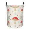 Pevtufa Flat Mushrooms Foldable Laundry Basket Organizer,Fabric Clothes Toy Storage Basket Nursery Hamper Storage Bin For Househ