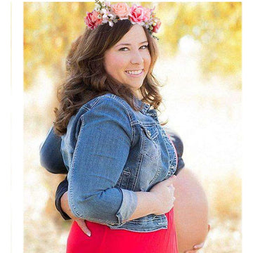 Ulfanit Girls Baby Shower Decoration - Adjustable Flower Crown Tiara And Growing A Princess Sash, Daddy Pin, Pink Party Gifts Fo