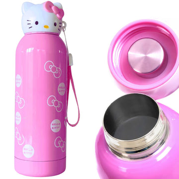 Baby In Love Basket Hello Kitty 400 Ml Insulated Water Bottle For Kids - Stainless Steel With 6-12H Heat Preservation With Sanri