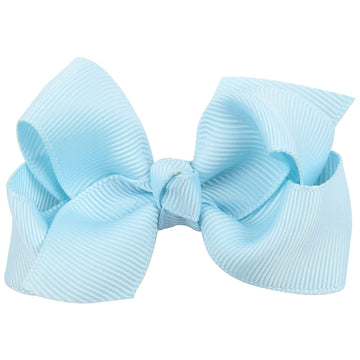 Zoonai 3 Inch Baby Girl Hair Bows Boutique Hair Clip Teens Toddlers Hairpin Headwear - Set Of 2 (Light Blue)