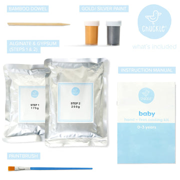 Chuckle - Baby Handprint & Footprint Casting Kit, 3D Moulding Gift Set, Memories, Keepsakes, For Kids Or Newborn, Baby Shower Pr