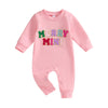 Fybitbo Infant Baby Boy Girl Clothing Santa Long Sleeve Jumpsuit Romper Onesie Cute Newborn Christmas Outfit Winter Clothes (Pin