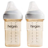 Hegen Baby Bottles - Anti Colic Baby Bottles Wide Neck - Breastfeeding System 8 Oz With Medium Flow Teats (2 Pack)