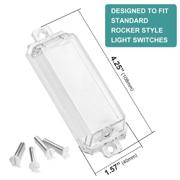 Clymene Light Switch Cover Guard, Child Proof Wall Switch Cover Keeps Lights Or Switches From Being Accidentally Turned On Or Of