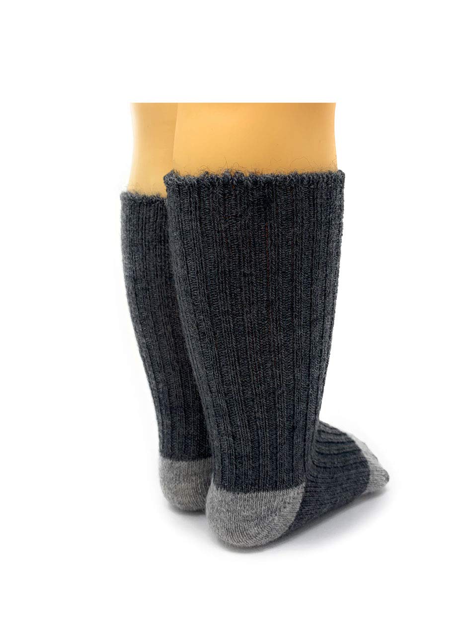Warrior Alpaca Socks | Baby & Toddler Socks | Baby Alpaca Wool | Unisex (0-3 Months, Gray/Silver)
