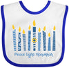 Inktastic Peace Light Hanukkah Baby Bib White And Royal 27Db5