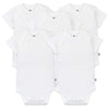 Honestbaby Unisex Baby Organic Cotton Short Sleeve Bodysuits Multipack And Toddler T Shirt Set, 5 Pack Bright White, 24 Months U
