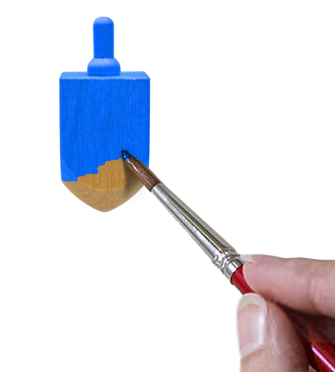 The Dreidel Company Hanukkah Wooden Dreidel, Design Your Own 3' Inch Chanukah Dreidel, Unfinished And Natural (48-Pack)