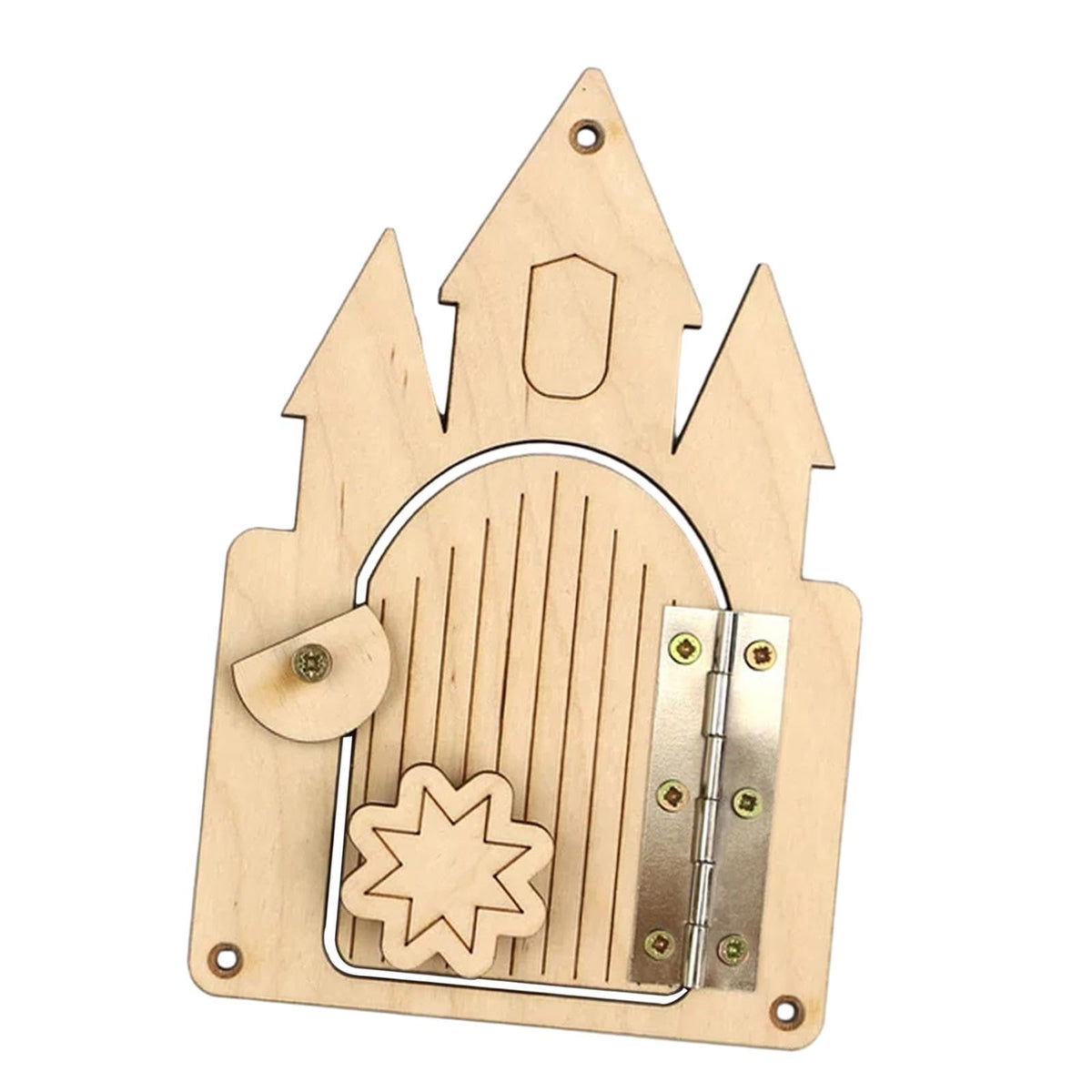 ATORSE Wooden Busy Board Accessories Early Educational Toys for Girls Holiday Gifts Castle|Baby | Toys for Baby | Developmental
