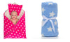 CTMKIDS Baby Wrap with Cushion Cap for Kids 74x84 cm Pink & Baby Blankets New Born Pack of Star Wrapper Bedsheet Sky Blue