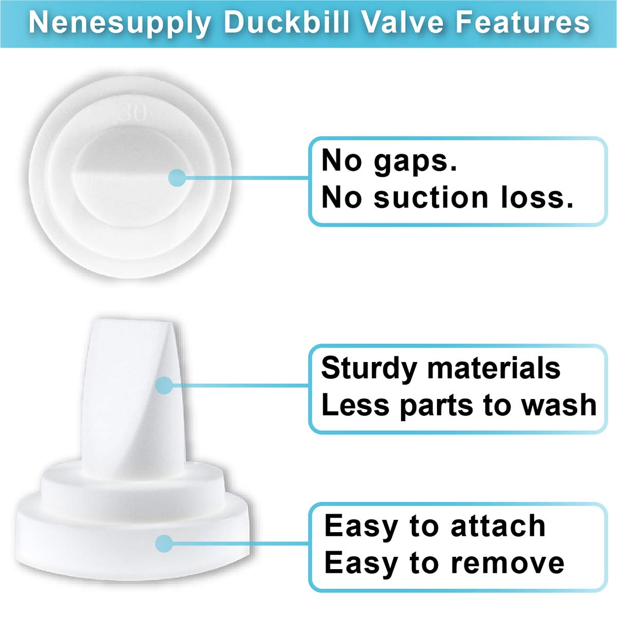 Nenesupply 5 Pc Duckbill Valves Compatible With Medela And Spectra Pump Parts Use On Spectra S2 Spectra S1 And Pump In Style Har
