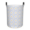 Gbuzozie Daisy Flowers Round Laundry Hamper Storage Basket Toys Clothes Organizer Bin For Home Bathroom Bedroom Dorm Nursery, 62