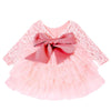 Cilucu Baby Girls Dress Toddler Kids Party Dress Tutu Pageant Lace Dresses Gown For Flower Girl Baby Birthday Pink Peach 4T-5T