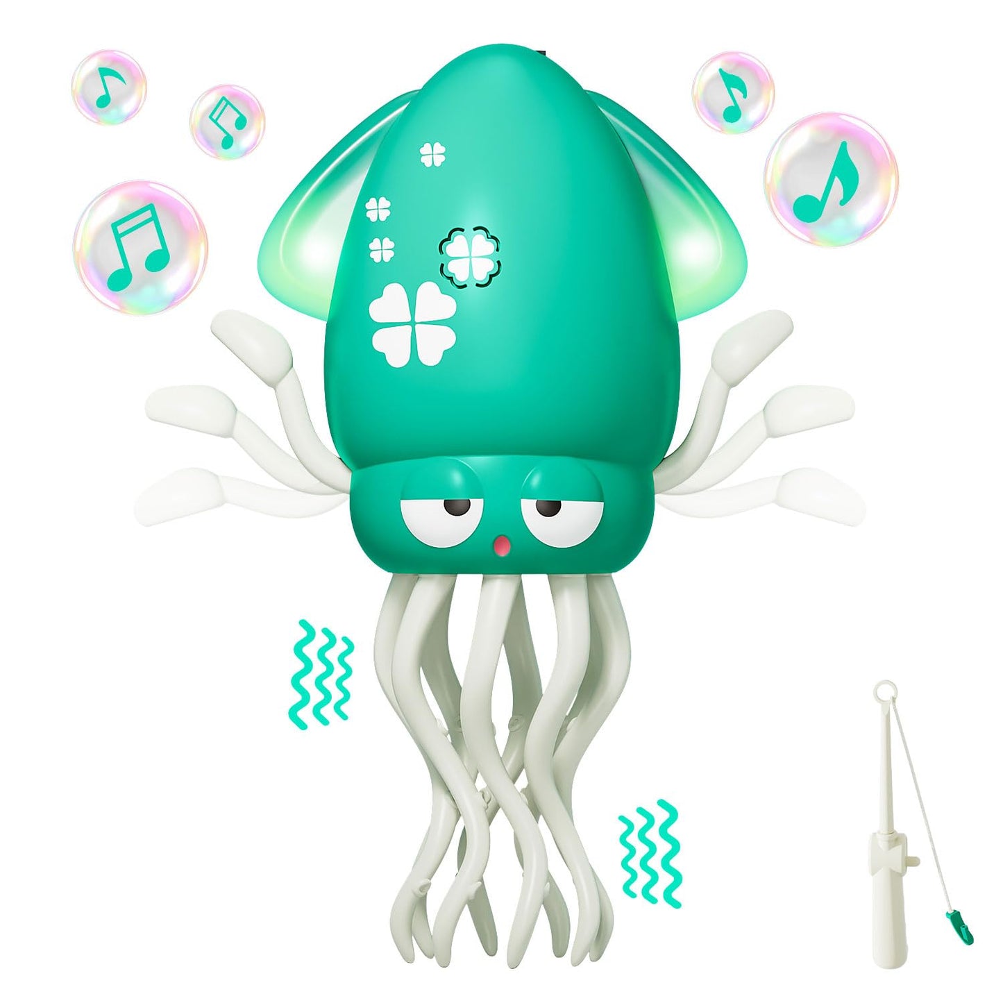 Electric Crawling Dancing Octopus Toy - LED Lights & Music, USB-C Rechargeable Tummy Time Toy for 36 Months-6 Years Toddlers, Bo