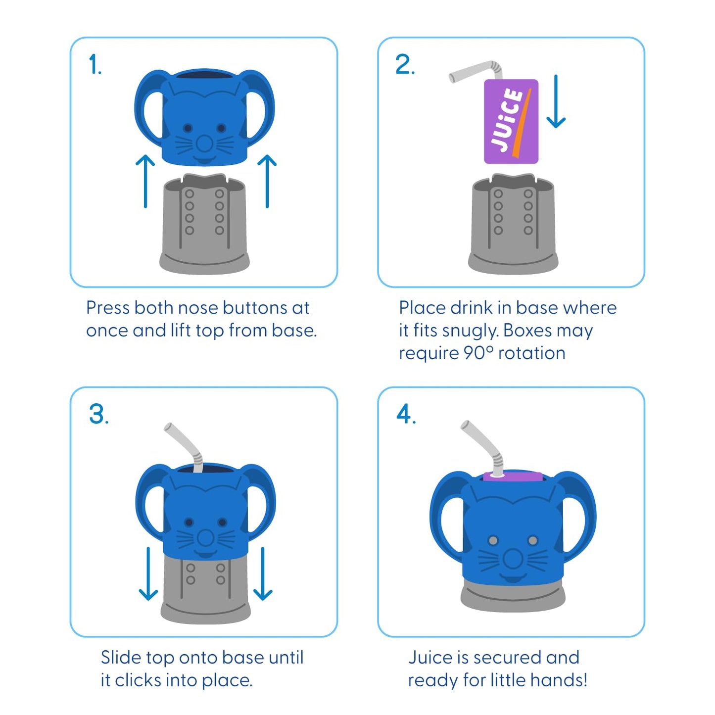 Inchbug Mydrinky Pouch Holder No Squeeze, Reusable Drink Holder For Kids, Toddler And Babies | Bpa-Free & Squeeze-Proof Cup Hold